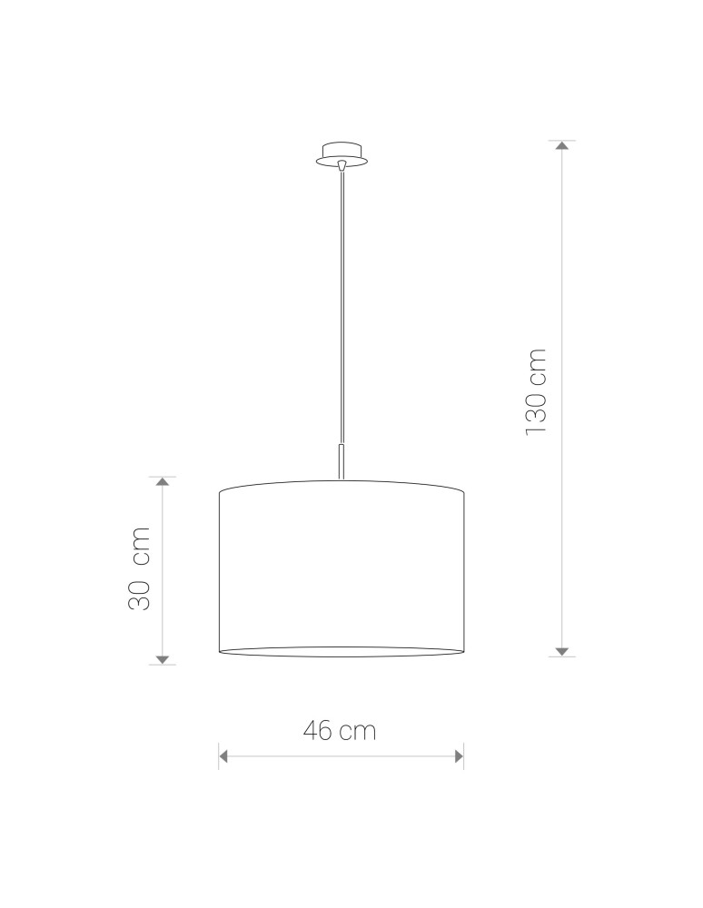 Pendant lamps with lampshade - Nowodvorski ALICE L Suspended Ceiling Max power 1x60W E27 Black 4961 - product kolory-swiatla.pl 2