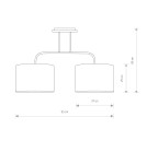 Double pendant lamps - Nowodvorski ALICE M Ceiling Plafond/Suspended Max power 2x60W E27 Black 4962 - product 3