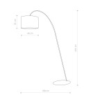 Floor lamps with lampshade - Nowodvorski ALICE L Floor Max power 1x60W E27 Black 4963 - product 2