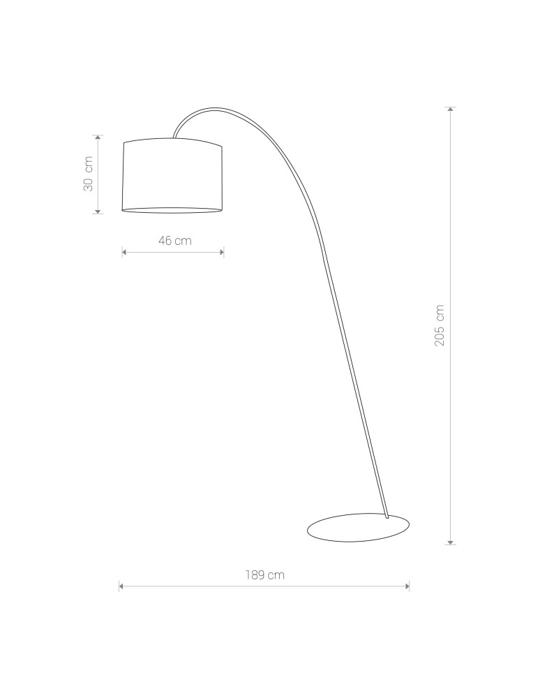 Floor lamps with lampshade - Nowodvorski ALICE L Floor Max power 1x60W E27 Black 4963 - product kolory-swiatla.pl 2