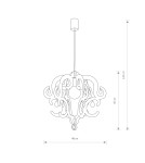 Nowodvorski KATERINA Sufitowa Wisząca Max moc 1x60W E27  Biały 5208
