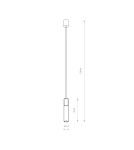 Glass pendant lamps - Nowodvorski CYLINDER L Ceiling Pendant Max wattage 10W only LED GU10 Transparent 7864 - product 2