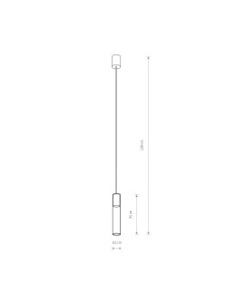 Nowodvorski CYLINDER L Ceiling Pendant Max wattage 10W only LED GU10 Transparent 7864 - product 2