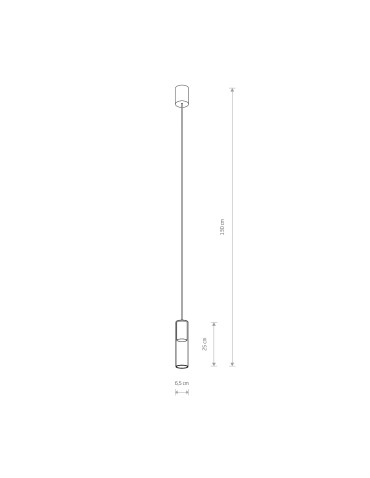 Nowodvorski CYLINDER M Ceiling Pendant Max wattage 10W only LED GU10 Transparent 7865 - product 2