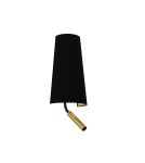 Reading wall lamps - Nowodvorski FARO Wall lamp with switch Max wattage 40W, 10W only LED E27, G9 Black-Gold 7982 - product 1