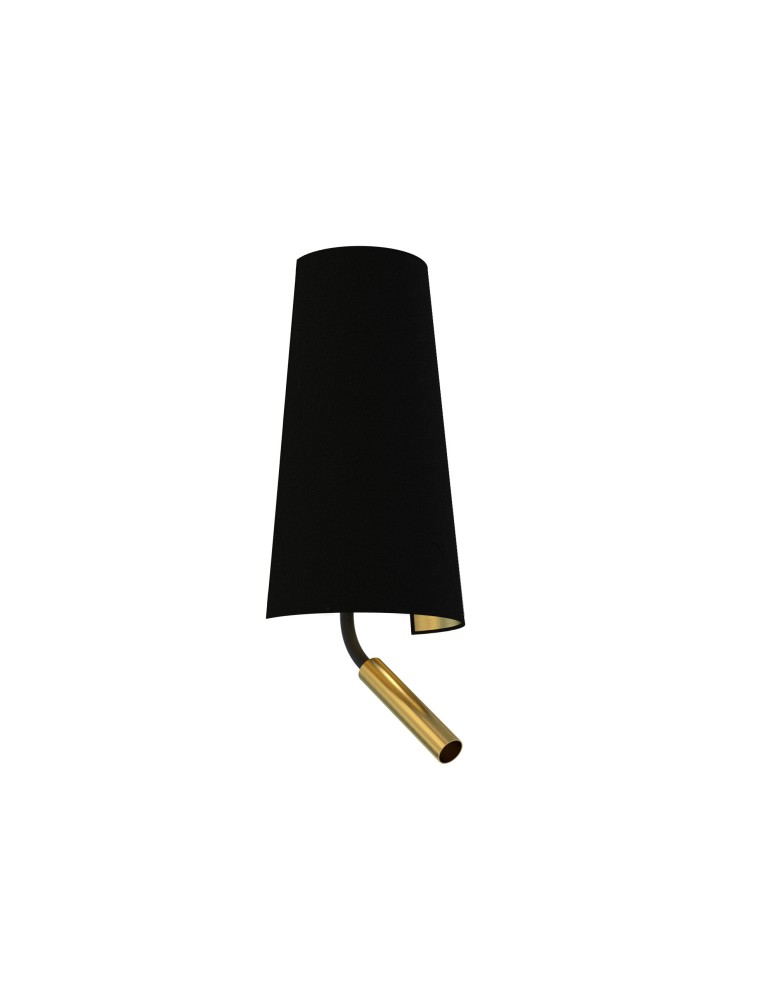 Reading wall lamps - Nowodvorski FARO Wall lamp with switch Max wattage 40W, 10W only LED E27, G9 Black-Gold 7982 - product kolory-swiatla.pl 1