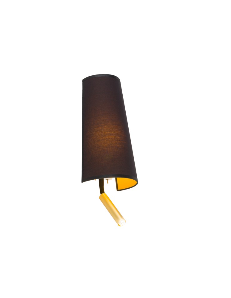 Reading wall lamps - Nowodvorski FARO Wall lamp with switch Max wattage 40W, 10W only LED E27, G9 Black-Gold 7982 - product kolory-swiatla.pl 2
