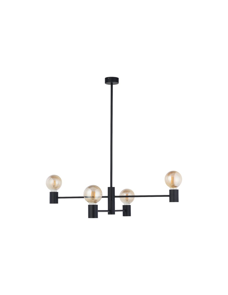 Loft chandeliers - Nowodvorski RADIUS Suspended Ceiling Max power 4x60W E27 Black 7931 - product kolory-swiatla.pl 1