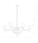 Loft chandeliers - Nowodvorski RADIUS Ceiling Plafond Max power 6x60W E27 Black 7932 - product 3