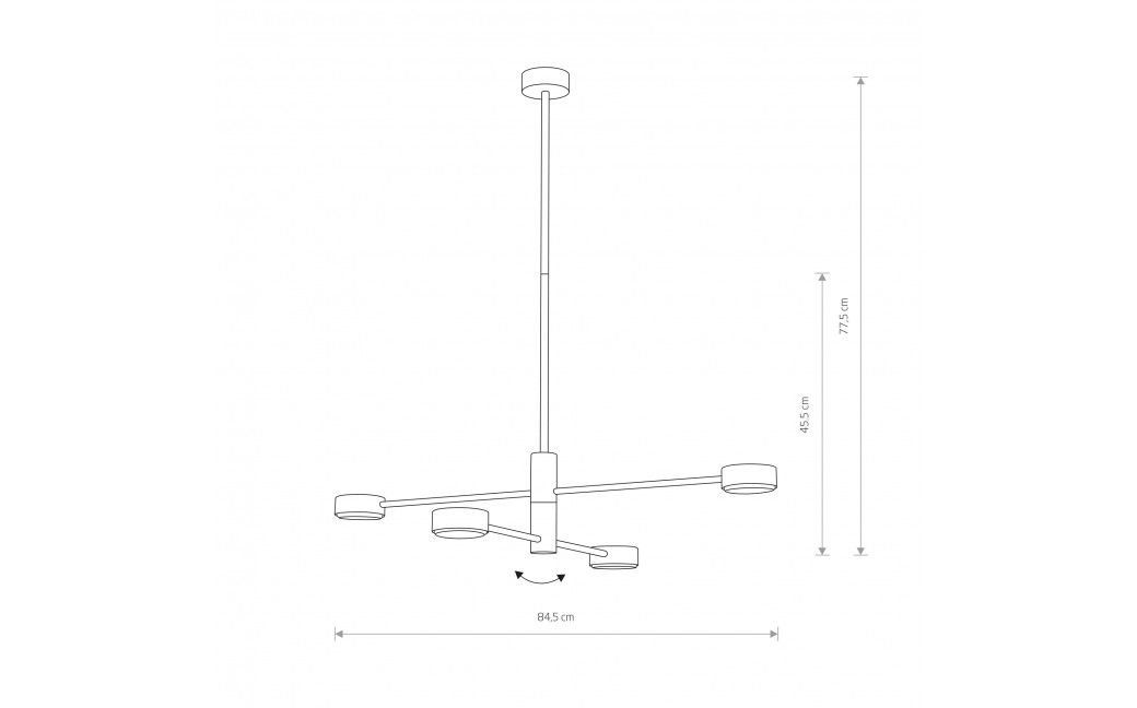 Nowodvorski ORBIT Sufitowa Wisząca Max moc 4x8W GX53 Biały 7941