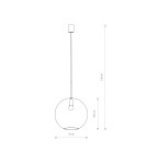 Pendant lamps spheres - Nowodvorski SPHERE XL Suspended Ceiling Max power 40W E27 Transparent 7846 - product 3