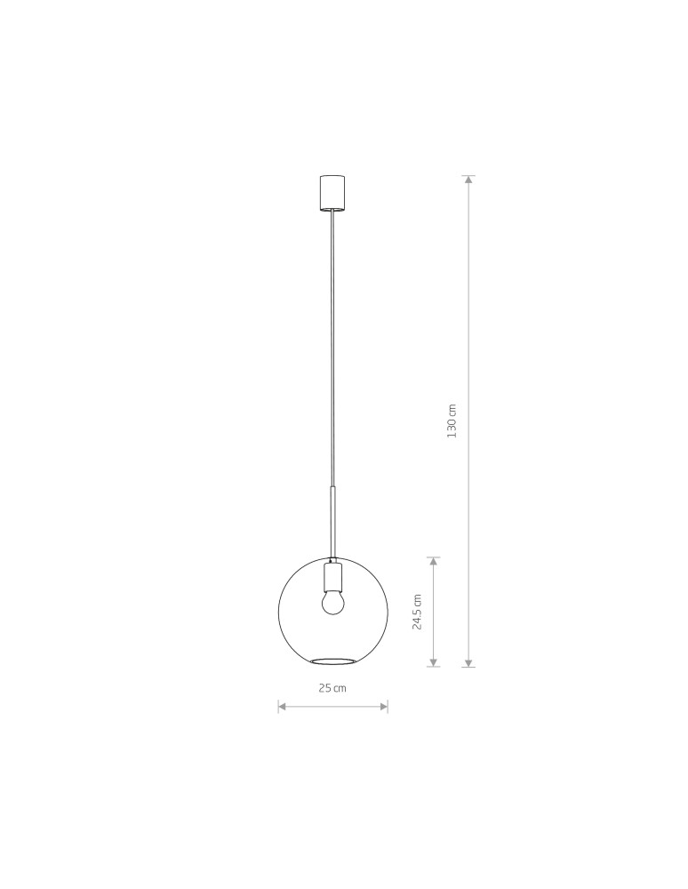 Pendant lamps spheres - Nowodvorski SPHERE L Suspended Ceiling Max power 40W E27 Transparent 7850 - product kolory-swiatla.pl 3