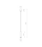 Pendant lamps - Nowodvorski BATON Pendant Ceiling Max power 10W only LED E27 Brass 7851 - product 3