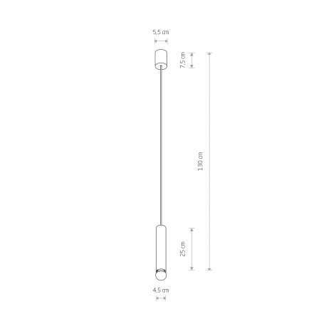 Nowodvorski BATON Sufitowa Wisząca Max moc 10W only LED E27 Mosiądz 7851