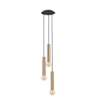 Triple pendant lamps - Nowodvorski BATON Pendant Ceiling Max power 10W only LED E27 Brass 7855 - product 1