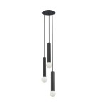 Triple pendant lamps - Nowodvorski BATON Pendant Ceiling Max wattage 10W only LED E27 Black 7856 - product 1