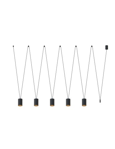 Nowodvorski MORE TONE Ceiling Pendant Max power 10W only LED GU10 Black 7817