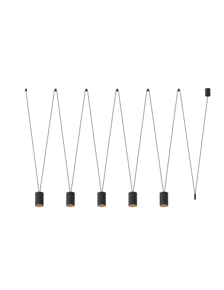 Pendant lamps - Nowodvorski MORE TONE Ceiling Pendant Max power 10W only LED GU10 Black 7817 - product kolory-swiatla.pl 1