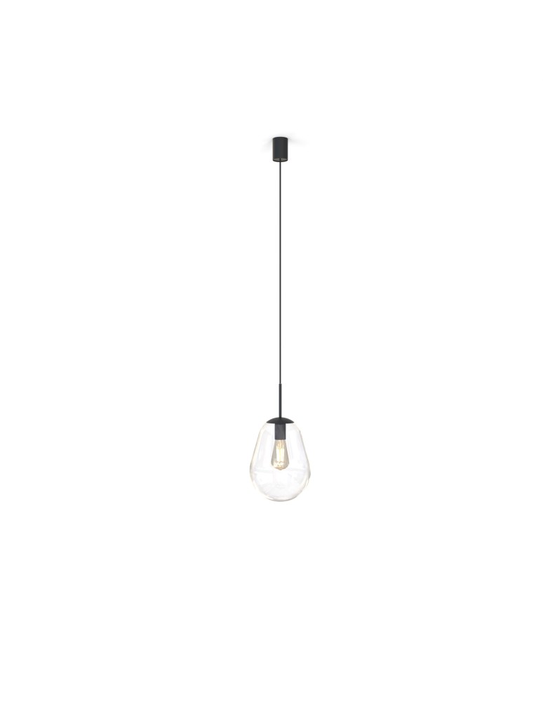 Glass pendant lamps - Nowodvorski PEAR S Ceiling Pendant Max power 40W E27 Transparent 7800 - product kolory-swiatla.pl 1