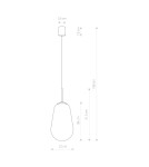 Glass pendant lamps - Nowodvorski PEAR M Pendant Ceiling Max power 40W E27 Transparent 7798 - product 4