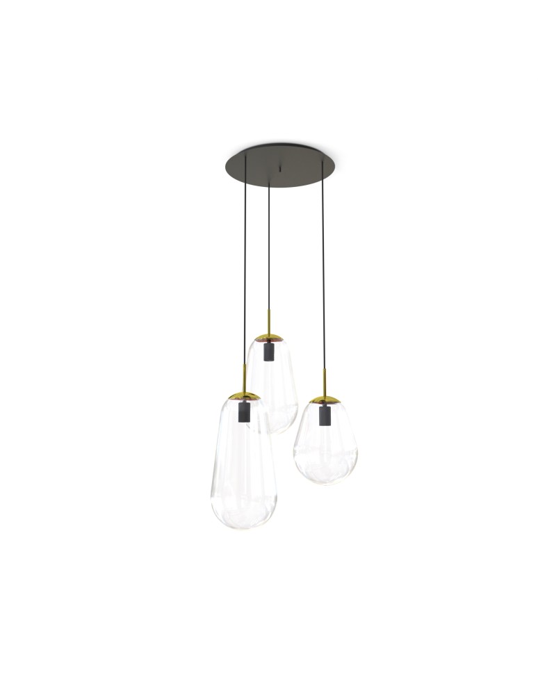 Triple pendant lamps - Nowodvorski PEAR Ceiling Pendant Max power 40W E27 Transparent 7794 - product kolory-swiatla.pl 2