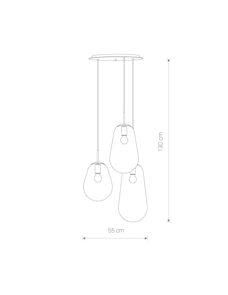 Triple pendant lamps - Nowodvorski PEAR Ceiling Pendant Max power 40W E27 Transparent 7794 - product kolory-swiatla.pl 4