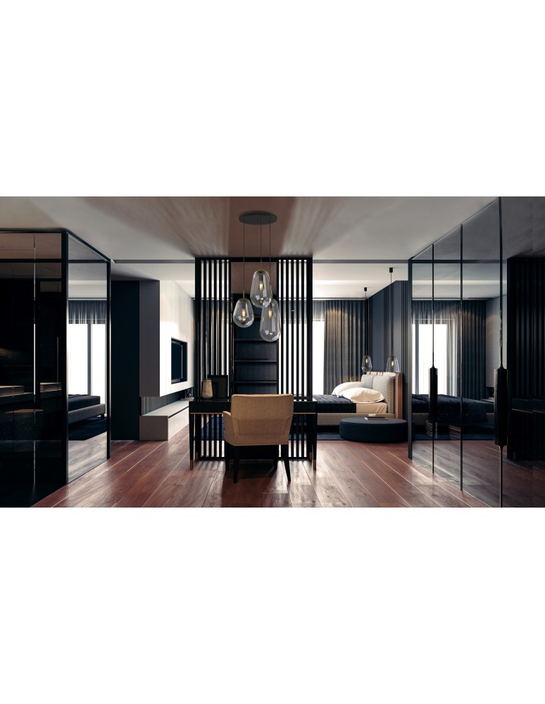 Triple pendant lamps - Nowodvorski PEAR Ceiling Pendant Max power 40W E27 Transparent 7794 - product kolory-swiatla.pl 5