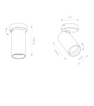 Ceiling spotlights - Nowodvorski MONO Spotlight/Spot Max wattage 10W only LED GU10 White 7807 - product 6