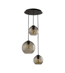 Triple pendant lamps - Nowodvorski VETRO Suspended Ceiling Max power 60W E27 Smoky 7641 - product 1