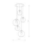 Pendant lamps - Nowodvorski VETRO Suspended Ceiling Max power 60W E27 Smoky 7642 - product 3