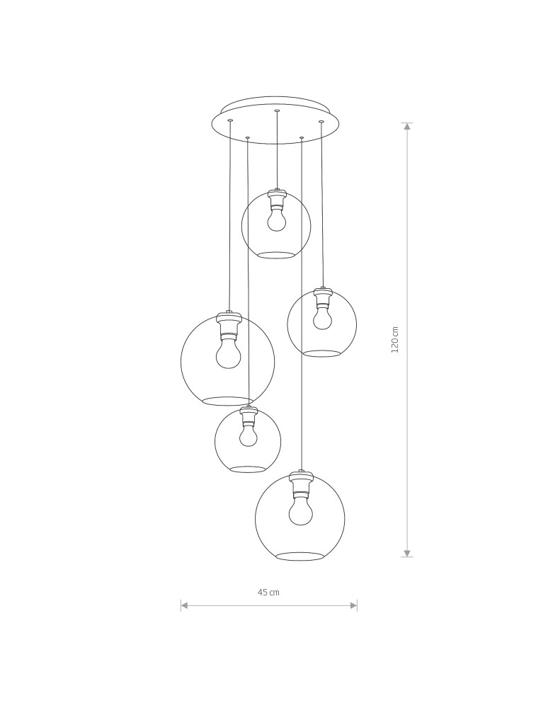 Pendant lamps - Nowodvorski VETRO Suspended Ceiling Max power 60W E27 Smoky 7642 - product kolory-swiatla.pl 3