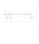 Spotlight ceiling lamps - Nowodvorski MONO Spotlight/Spot Max wattage 10W only LED GU10 Black 7842 - product 2