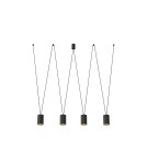 Pendant lamps - Nowodvorski MORE TONE Ceiling Pendant Max wattage 10W only LED GU10 Black 7814 - product 1