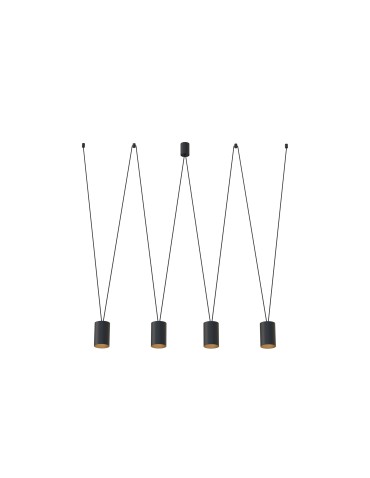 Nowodvorski MORE TONE Ceiling Pendant Max wattage 10W only LED GU10 Black 7814