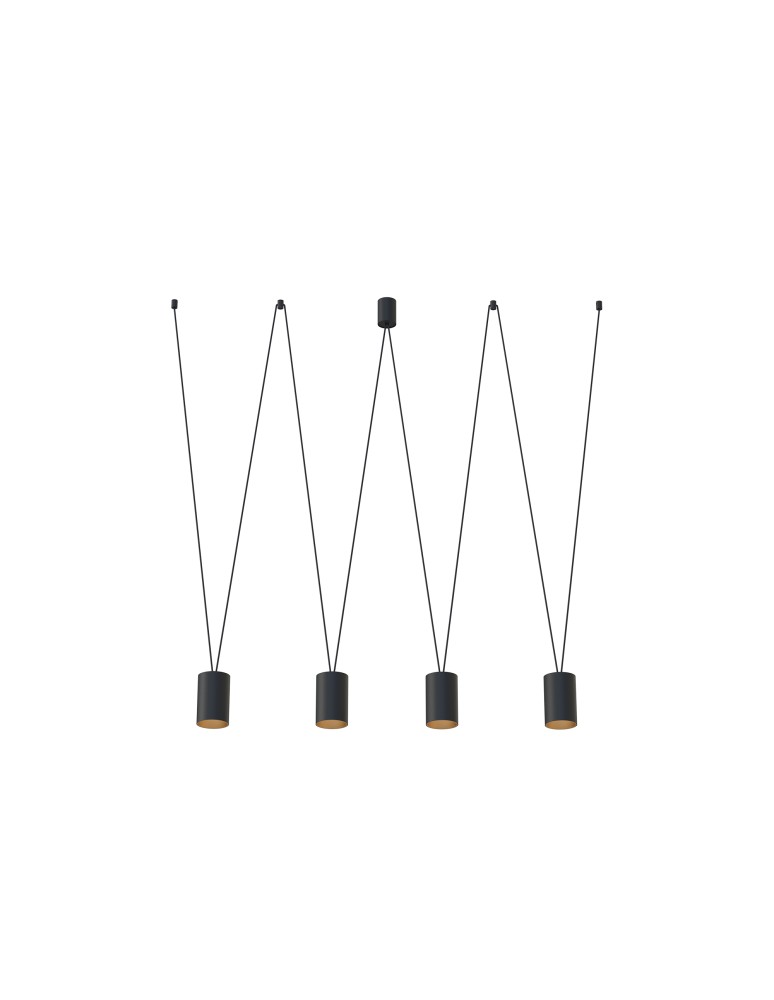 Pendant lamps - Nowodvorski MORE TONE Ceiling Pendant Max wattage 10W only LED GU10 Black 7814 - product kolory-swiatla.pl 1