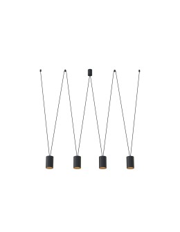 Nowodvorski MORE TONE Sufitowa Wisząca Max moc 10W only LED GU10  Czarny 7814