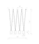 Pendant lamps - Nowodvorski MORE TONE Ceiling Pendant Max wattage 10W only LED GU10 Black 7814 - product 2