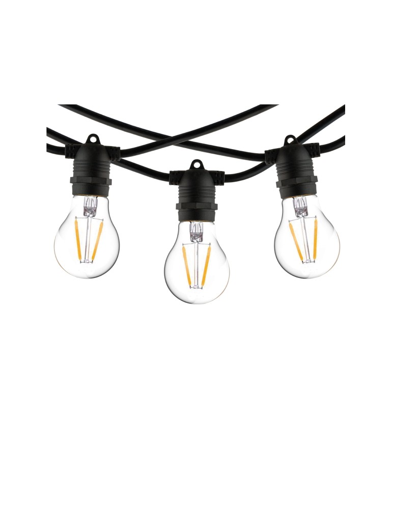 Garden garlands - Nowodvorski FESTOON LIGHTS 6m Outdoor Portable Max power 15W E27 IP65 Black 7873 - product kolory-swiatla.pl 1