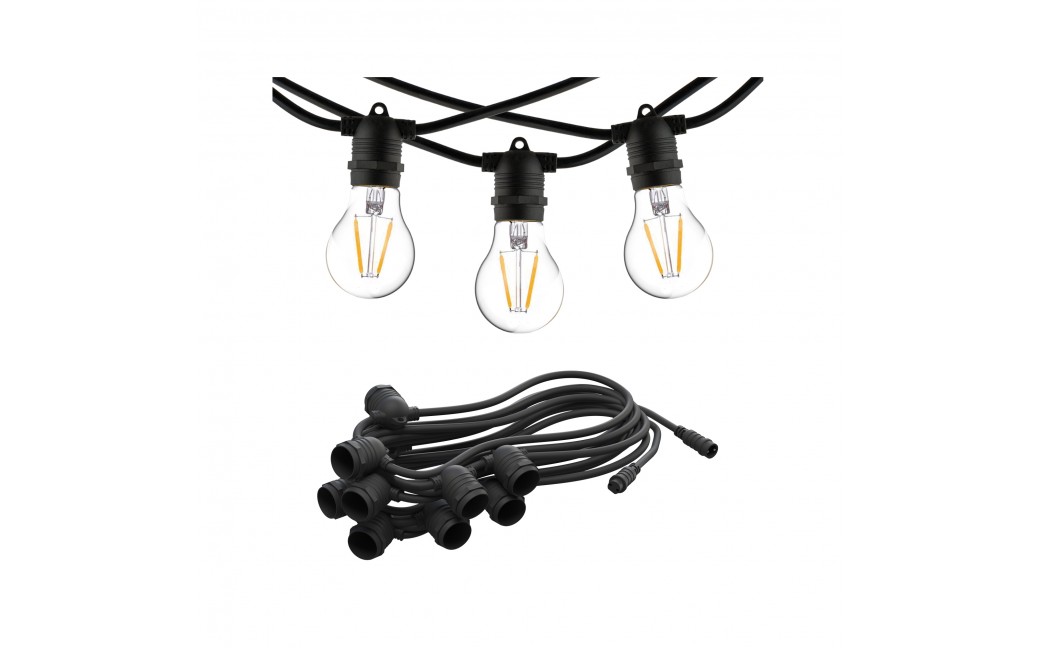 Nowodvorski FESTOON LIGHTS 6m Zewnętrzna Przenośna Max moc 15W E27 IP65 Czarny 7873