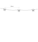 Garden garlands - Nowodvorski FESTOON LIGHTS 6m Outdoor Portable Max power 15W E27 IP65 Black 7873 - product 3