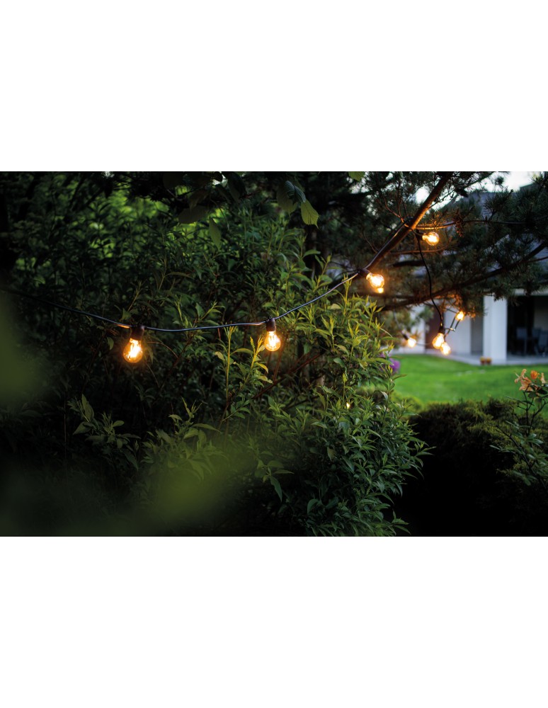 Garden garlands - Nowodvorski FESTOON LIGHTS 9m Outdoor Portable Max power 15W E27 IP65 Black 7872 - product kolory-swiatla.pl 4