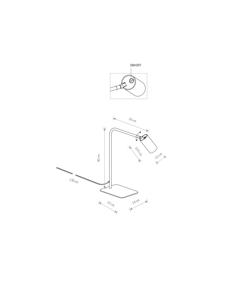 Reading table lamps - Nowodvorski MONO Table Max wattage 10W only LED GU10 White 7703 - product kolory-swiatla.pl 2