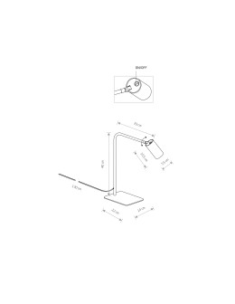 Nowodvorski MONO Stołowa Max moc 10W only LED GU10  Biały 7713 - produkt 2