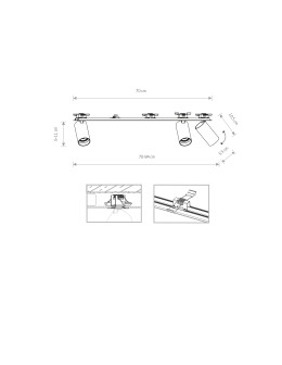 Nowodvorski MONO SURFACE Spot Podtynkowa Max moc 10W only LED GU10  Czarny 7835 - produkt 2