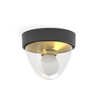 Outdoor ceiling lamps - Nowodvorski NOOK SENSOR Ceiling Plafond Max power 1X10W only LED E27 IP44 Gold 7975 - product 1