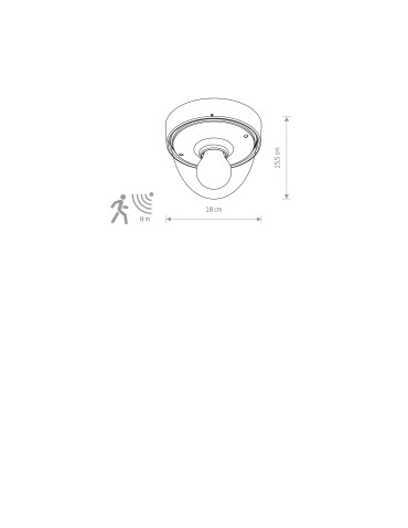 Nowodvorski NOOK SENSOR Ceiling Plafond Max power 1X10W only LED E27 IP44 Gold 7975 - product 2