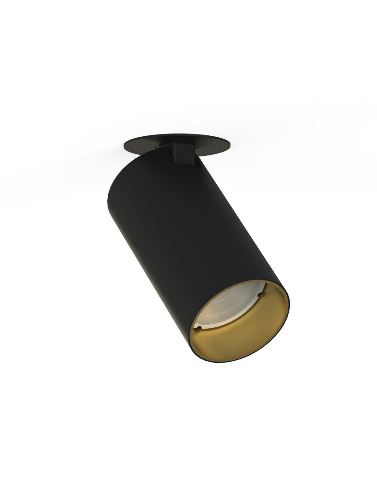 Recessed ceiling spotlights - Nowodvorski MONO SURFACE Flush Mounted Spot Max wattage 10W only LED GU10 Black 7688 - product kolory-swiatla.pl 1