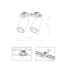 Recessed ceiling spotlights - Nowodvorski MONO SURFACE Flush Mounted Spot Max wattage 10W only LED GU10 Black 7834 - product 2