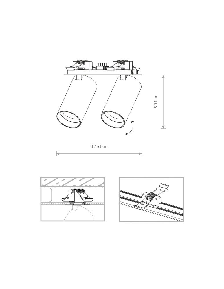 Recessed ceiling spotlights - Nowodvorski MONO SURFACE Flush Mounted Spot Max wattage 10W only LED GU10 Black 7834 - product kolory-swiatla.pl 3