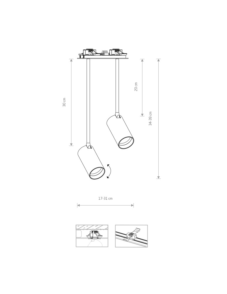 Recessed ceiling spotlights - Nowodvorski MONO SURFACE LONG Flush Mounted Spot Max wattage 10W only LED GU10 Black 7740 - product kolory-swiatla.pl 2